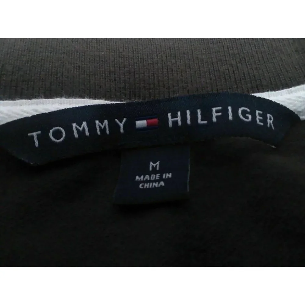 Tommy Hilfiger Unisex Collar Shirt Long Sleeve Top Button Taper Cut Brown Size M - Picture 14 of 16